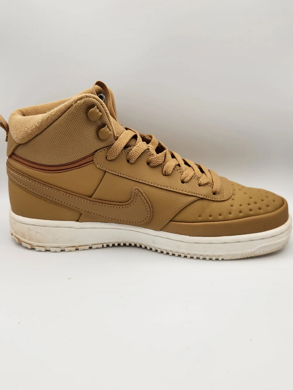 Size 8 - Nike Court Vision Winter Mid Elemental Gold